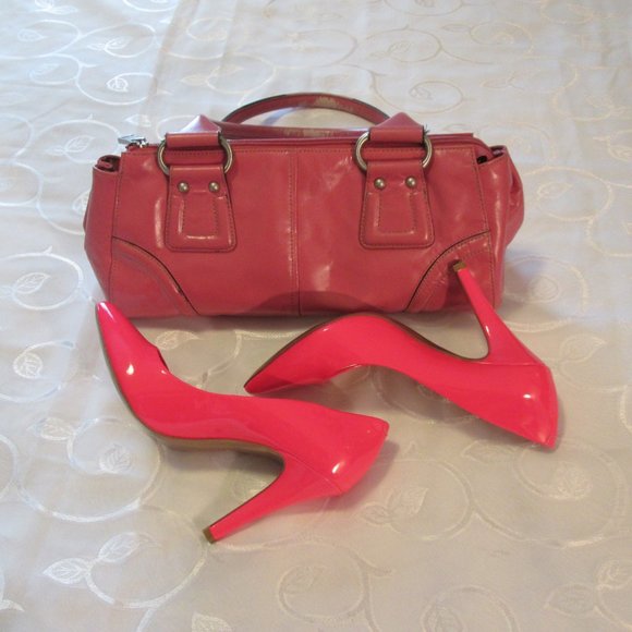 BCBGeneration NEON PINK PATENT LEATHER STILETTO – NWT - Picture 5 of 10